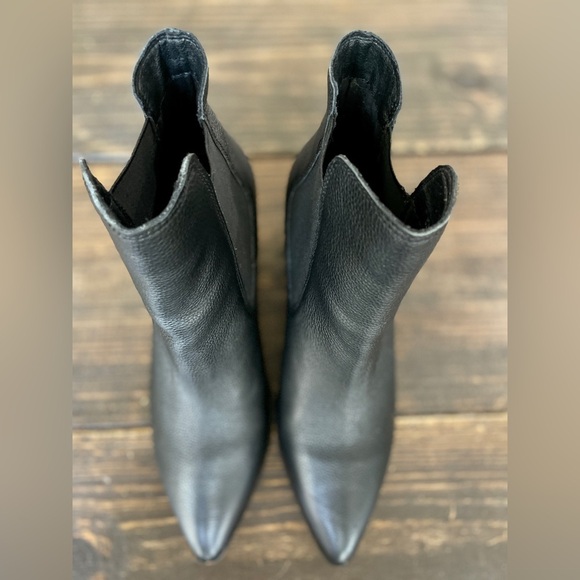 Utah Black Leather Pointed-Toe Ankle Booties Chinese Laundry Size 10 - Picture 5 of 6
